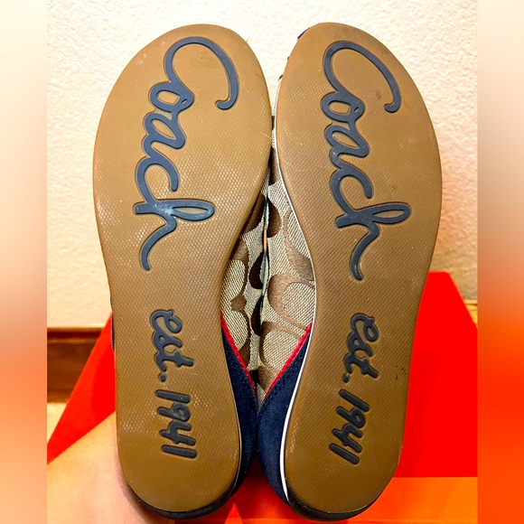 COACH monogram and suede sneakers. 💙❤️ - Picture 6 of 6